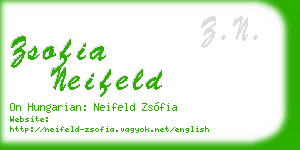zsofia neifeld business card